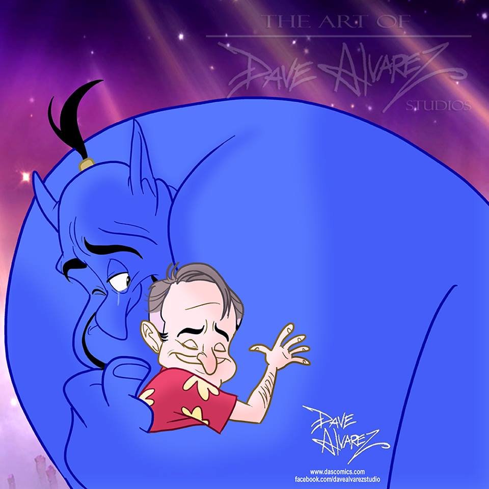 this drawing of Robin Williams At+least+now+hes+free+_87bd4ed002e8e979f7d5e2ad6389eb73